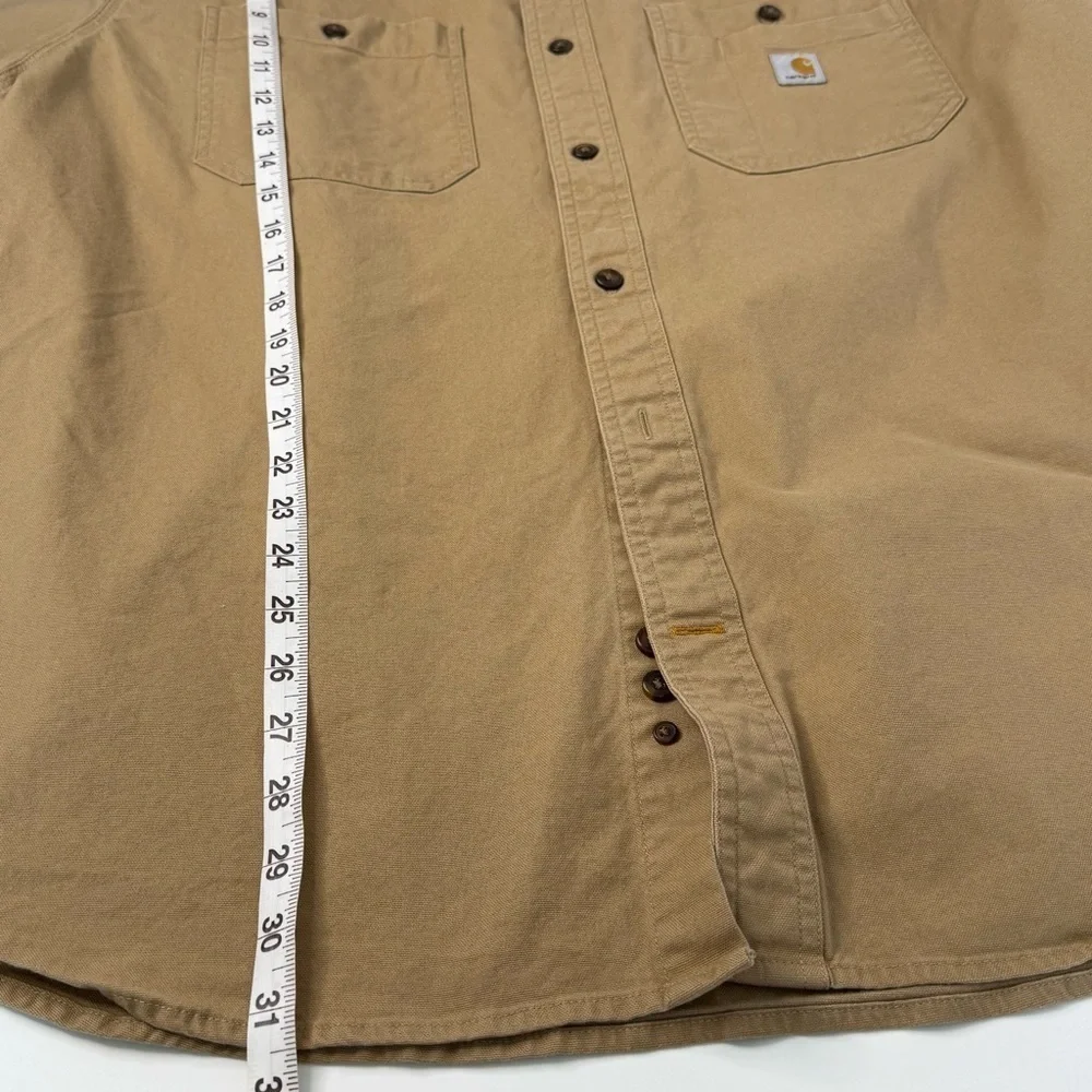 Carhartt Rugged Flex Short Sleeve Work Shirt Men’s 2XL Khaki Tan